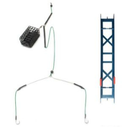 Оснастка фидерная Яман «Лещ №2», кормушка 60 г, коромысло 16 см, плетеный шнур 0,15 мм, крючок №10