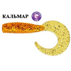 Силиконовая приманка Crazy Fish Angry Spin 1.8" 79-45-9-6 кальмар цв. caramel (карамель)