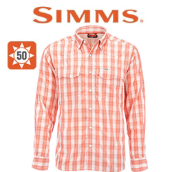 Simms Big Sky LS Shirt, Smoked Salmon Plaid