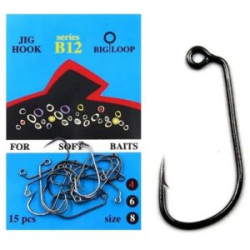 Крючок Trout Zone B-12 №4 B/N 15шт. steel 0.78mm