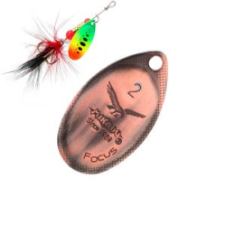 Блесна вращающаяся Mikado Focus №5 - медь состаренная