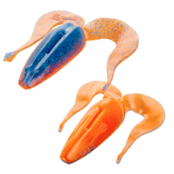 Силиконовая приманка Лягушка Helios Frog 2,56"/6,5 см Star Blue & Orange 7шт. (HS-21-044)