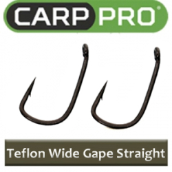 Carp Pro Black Teflon Wide Gape Straight