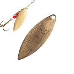 Блесна вращающаяся Mikado Willow №4 - (старое золото)