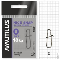 Застежка усиленная Nautilus Nice Snap Super Power size #0 тест 18кг