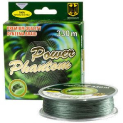 Шнур Power Phantom 4x, 330м, зеленый, 0,36мм, 40,75кг