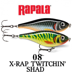 Rapala X-Rap Twichin' Shad XRTS08