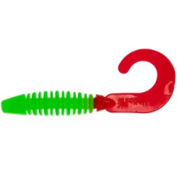 Силиконовая приманка Helios Din 3,11"/7,9см Lime & Red 6шт. (N-33-021)