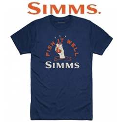 Simms Cheers Fish It Well T-Shirt, Navy Heather