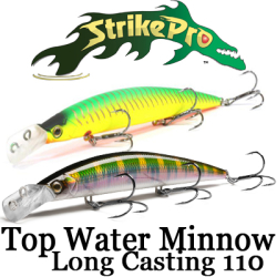 Strike Pro Top Water Minnow Long Casting 110 (JL-176F)