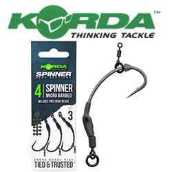 Korda Spinner Hook Sections без бородки