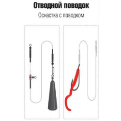 Оснастка спиннинговая Smart Baits "Отводной поводок" (с поводком) Крючок №1/0