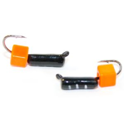 Мормышка Столбик №2 (бч)+ куб лат оранжевый(0,63)