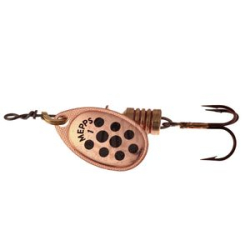 Блесна вращающаяся Mepps Aglia PTS Noirs CU №1 (3,5г)