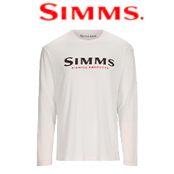 Simms Logo LS Shirt, White