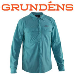 Grundens Hooksetter Long Sleeve Shirt Dusty Turquiose