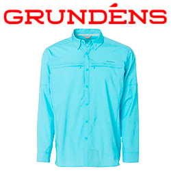 Grundens Bayamo Cooling LS Shirt, Caribbean