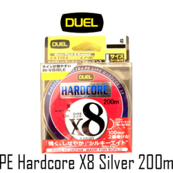 Duel PE Hardcore X8 Silver 200m