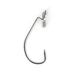 Крючки офсетные Yoshi Onyx Offset Hook 2/0 (BN), BIG EYE WITH SPRING, с пружинкой (упак. 5шт.)