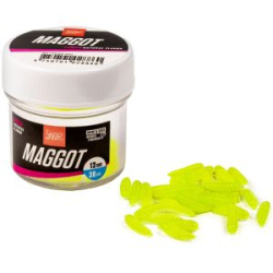 Насадки искусст. съедоб. Lucky John Pro Series Maggot GREEN опарыш 12мм 30шт.