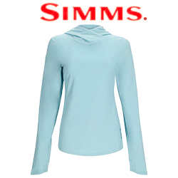 Simms Women's SolarFlex Hoody, Steel Blue Heather