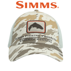 Simms Trout Icon Trucker, Ghost Camo Stone