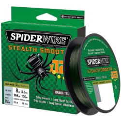 Леска плетеная SpiderWire Stealth Smooth 12 Braid Темнозеленая 150м 0.33мм 38.1кг