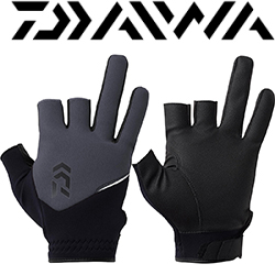 Daiwa DG-6225W Cold Protection Light Grip Gloves 3 Cuts [Gunmetal]