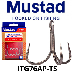 Mustad In-Line Triple Grip Hook ITG76AP-TS