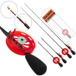 Удочка зимняя Akara Leader N с катушкой под кивок (хлыст Hi Carbon fast)