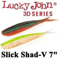 Lucky John 3D Series Slick Shad-V 7.0"