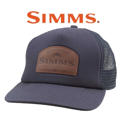 Simms Leather Patch Trucker Admiral Blue