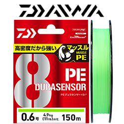 Daiwa UVF PE Dura Sensor 8Braid +Si² [Lime Green] 200m