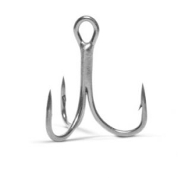 Крючок тройной VMC 7554 TI (олово) №1/0 (5шт)