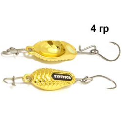 Блесна Kosadaka XTR-1, 27мм, 4г., Gold (2шт) XTR-1-4G
