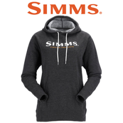 Simms Women's Logo Hoody, Charcoal Heather