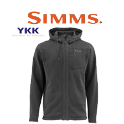 Simms Rivershed Full Zip Hoody Black