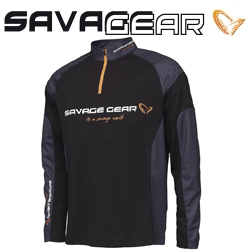 Savage Gear Tournament Gear Shirt 1/2 Zip Black Ink