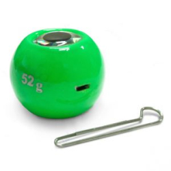 Мормыш Груз крашеный разборная чебурашка "ШАР" 52 гр., цвет 15-зеленый люминофор GCR(B)C-52-15 5 шт