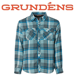 Grundens Kodiak Insulated Flannel Shirt, Dark Slate Plaid