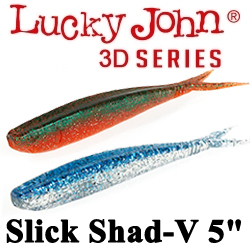 Lucky John 3D Series Slick Shad-V 5.0"