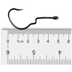 Крючок офсетный Fish Season Double Lock Worm, №2/0, покрытие BN (4 шт)