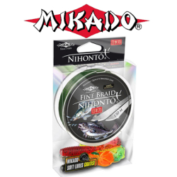 Mikado Nihonto Fine Braid Green 150м (+силиконовые приманки)