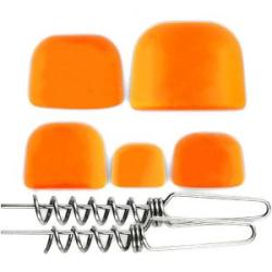 Набор крашеных грузов "ПУЛЯ" №2 (6 гр, 10 гр, 14 гр, 18 гр, 22 гр), спираль JIG SPRING №1 (NPULC-02-03)