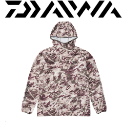 Daiwa DE-9224 Stretch Hoodie Shirt (Water Multi Camo)