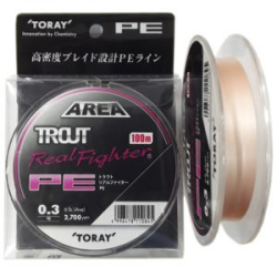 Шнур PE Toray Trout Real Fighter X4 100m #0.2 (2.1kg.) 0,074мм.