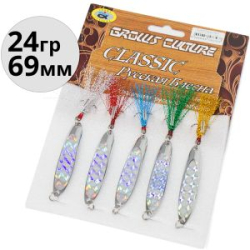 Приманка Grows Culture KACTMACTEP 6018A 24g цв. # silver 5шт/уп