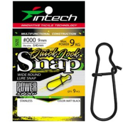 Застежка Intech Quick lock Snap Matt black (9 шт) (#00)