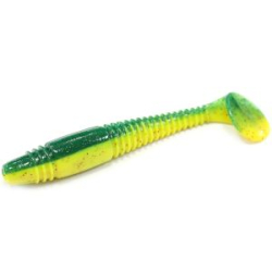 Силиконовая приманка Grows Culture Tioga Fat 4.5" цвет 421 (Green and Yellow)