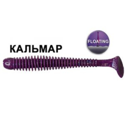 Силиконовая приманка Crazy Fish Vibro Worm 3.4" 12-85-98-6-F кальмар цв. Space плавающая